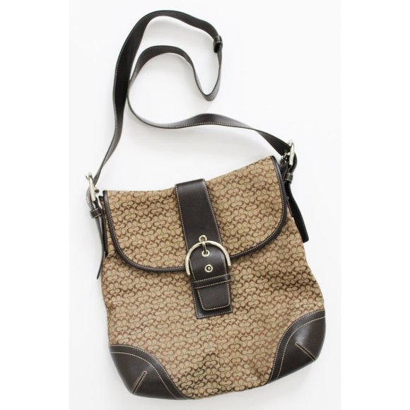 Coach Handbags - Authentic brown Coach canvas and leather crossbody bag